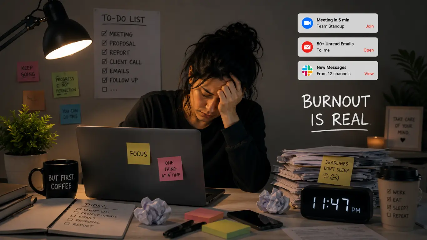 6 quick tip to avoid burnout while working online